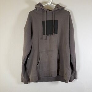 FORMER Dane Reynolds's Mens Hoodie Grey Logo Box Pullover Casual Stained